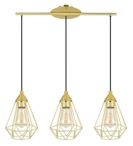 Eglo USA - 43682A - Three Light Linear Pendant - Tarbes - Brushed Brass