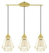 Eglo USA - 43682A - Three Light Linear Pendant - Tarbes - Brushed Brass
