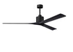 Matthews Fan Company - NKXL-BK-BK-72 - 72 Inch Ceiling Fan - Nan XL - Matte Black