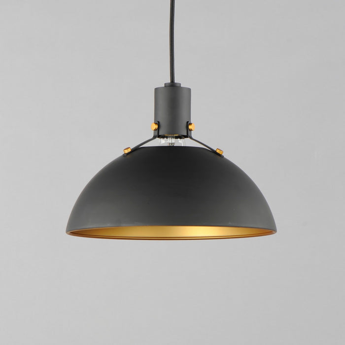 Maxim - 12042ABBK - One Light Pendant - Dawn - Antique Brass / Black