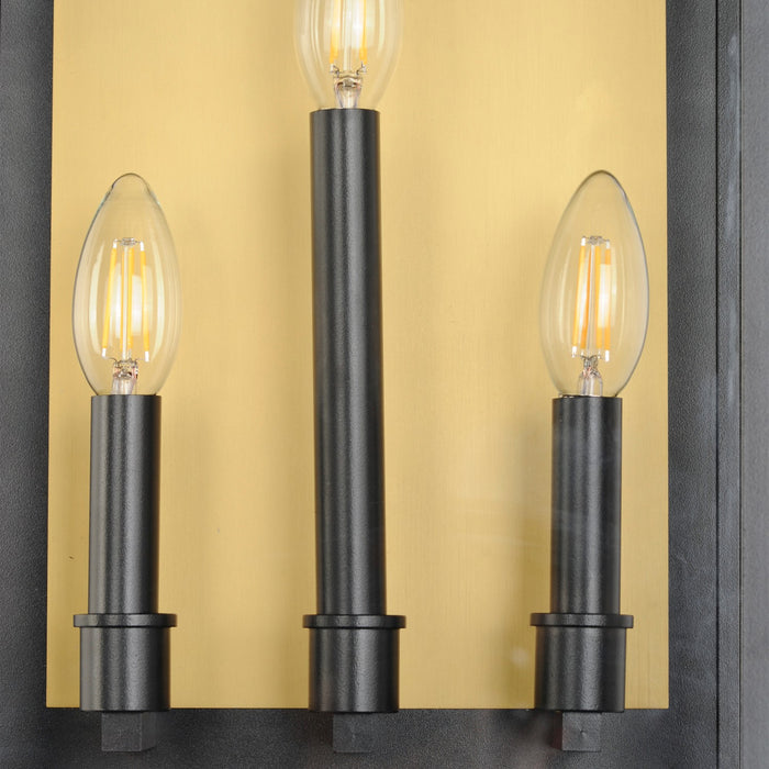 Maxim - 30756CLBK - Three Light Outdoor Wall Sconce - Manchester - Black