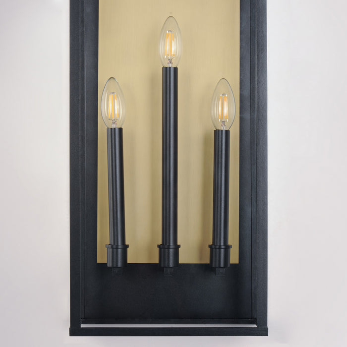 Maxim - 30758CLBK - Three Light Outdoor Wall Sconce - Manchester - Black