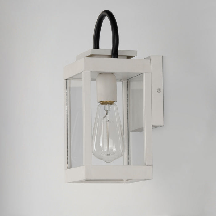 Maxim - 40312CLWTBK - One Light Outdoor Wall Sconce - Nassau Vivex - White / Black