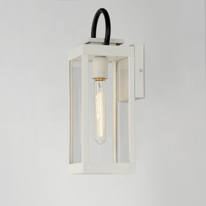 Maxim - 40314CLWTBK - One Light Outdoor Wall Sconce - Nassau Vivex - White / Black