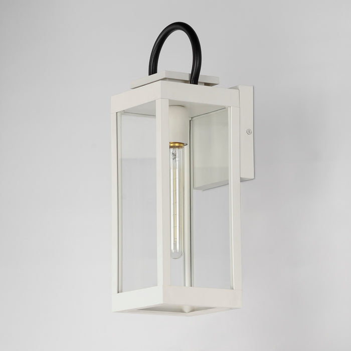 Maxim - 40314CLWTBK - One Light Outdoor Wall Sconce - Nassau Vivex - White / Black