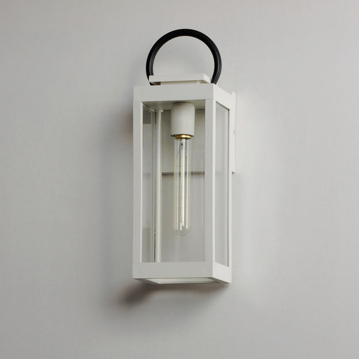 Maxim - 40314CLWTBK - One Light Outdoor Wall Sconce - Nassau Vivex - White / Black