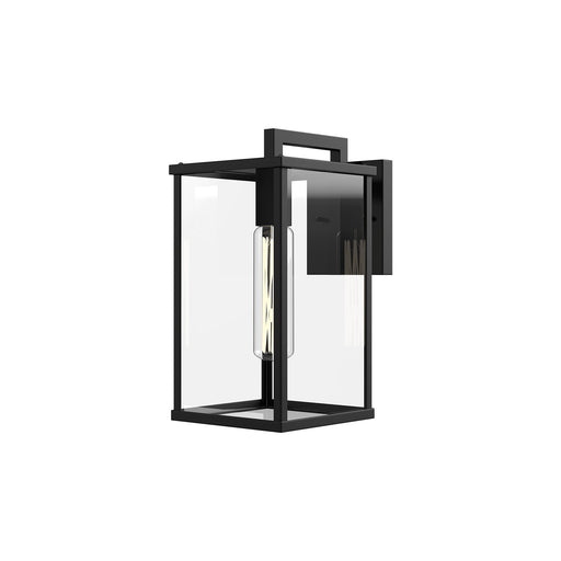Brentwood One Light Exterior Wall Mount Clear Glass/Textured Black