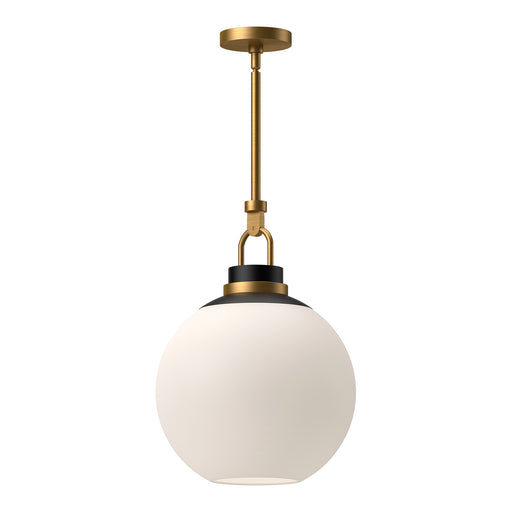 Copperfield One Light Pendant Aged Gold/Opal Matte Glass