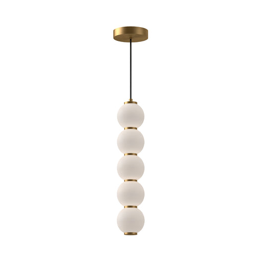 Alora - PD531515AGOP - LED Pendant - Bijou - Aged Gold/Opal Matte Glass