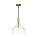 Alora - PD532312AGCL - One Light Pendant - Belleview - Aged Gold/Clear Glass