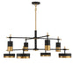 Savoy House - 1-1637-8-143 - LED Chandelier - Ashor - Matte Black with Warm Brass