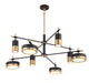 Savoy House - 1-1637-8-143 - LED Chandelier - Ashor - Matte Black with Warm Brass