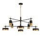 Savoy House - 1-1637-8-143 - LED Chandelier - Ashor - Matte Black with Warm Brass