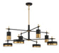 Savoy House - 1-1637-8-143 - LED Chandelier - Ashor - Matte Black with Warm Brass