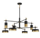 Savoy House - 1-1637-8-143 - LED Chandelier - Ashor - Matte Black with Warm Brass