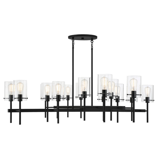 Vista 16 Light Chandelier Matte Black