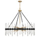 Savoy House - 1-1934-12-143 - 12 Light Chandelier - Santiago - Matte Black with Warm Brass