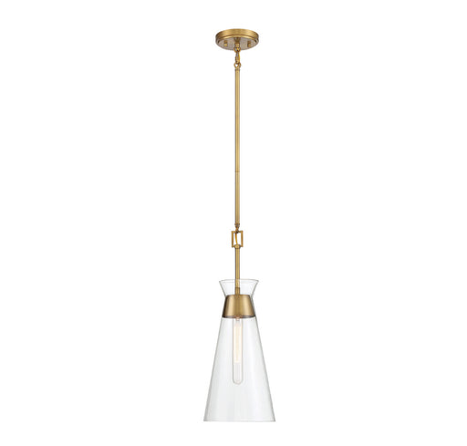 Lakewood One Light Pendant Warm Brass