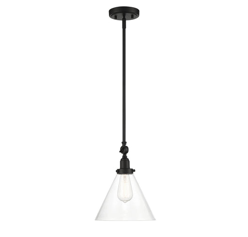Drake One Light Pendant Matte Black