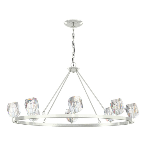 Gatsby Eight Light Chandelier Sterling
