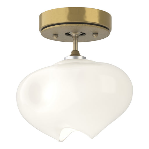 Ume One Light Semi-Flush Mount Modern Brass