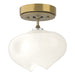 Hubbardton Forge - 121372-SKT-86-86-FD0710 - One Light Semi-Flush Mount - Ume - Modern Brass