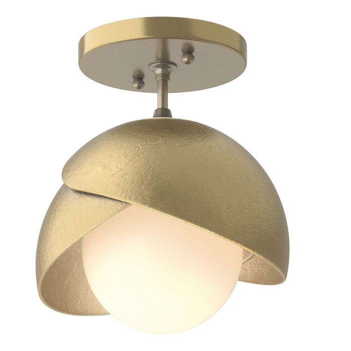 Hubbardton Forge - 121377-SKT-86-86-GG0711 - One Light Semi-Flush Mount - Brooklyn - Modern Brass