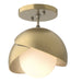 Hubbardton Forge - 121377-SKT-86-86-GG0711 - One Light Semi-Flush Mount - Brooklyn - Modern Brass