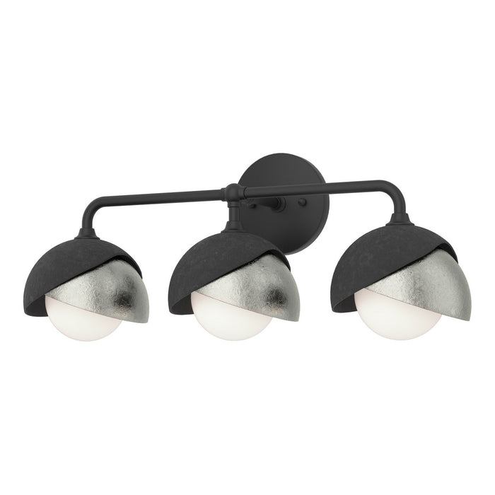 Hubbardton Forge - 201375-SKT-10-85-GG0711 - Three Light Bath Sconce - Brooklyn - Black