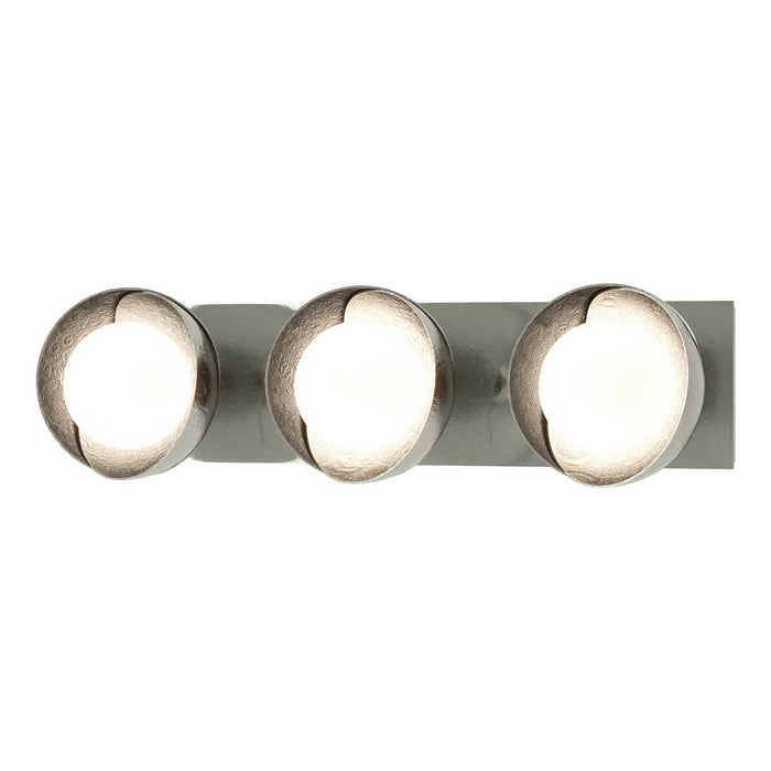 Hubbardton Forge - 201378-SKT-85-85-GG0711 - Three Light Bath Sconce - Brooklyn - Sterling