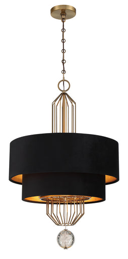 Grandeur Eight Light Pendant Aged Antique Brass