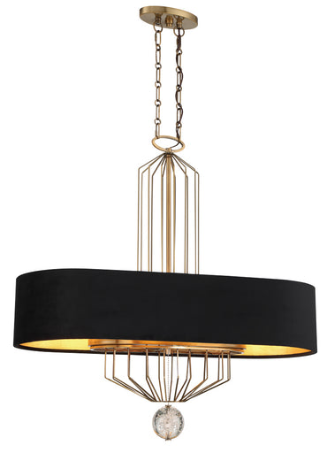 Grandeur Eight Light Island Pendant Aged Antique Brass
