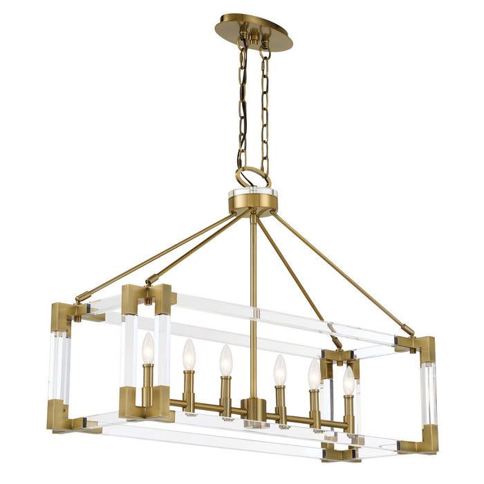Metropolitan - N7356-790 - Six Light Island Pendant - Prima Vista - Aged Antique Brass
