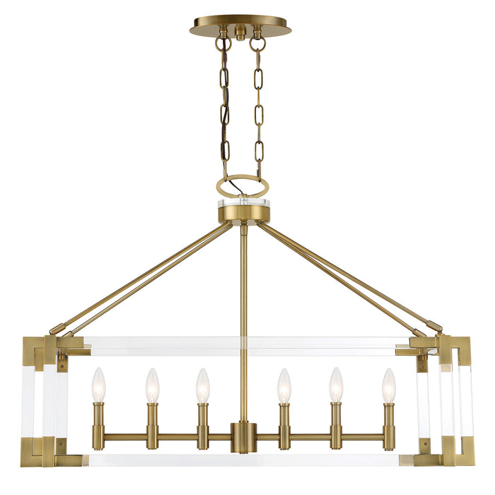 Metropolitan - N7356-790 - Six Light Island Pendant - Prima Vista - Aged Antique Brass