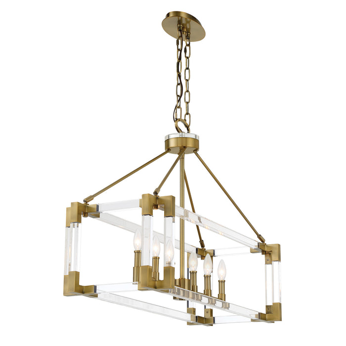 Metropolitan - N7356-790 - Six Light Island Pendant - Prima Vista - Aged Antique Brass