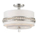 Metropolitan - N7383-613 - Three Light Convertible Semi Flush / Pendant - Sutton by Robin Baron - Polished Nickel