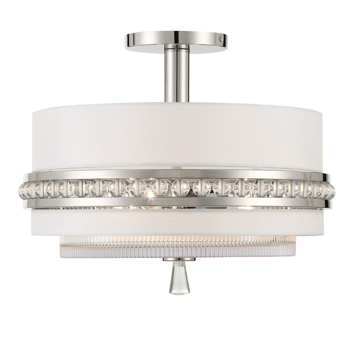 Metropolitan - N7383-613 - Three Light Convertible Semi Flush / Pendant - Sutton by Robin Baron - Polished Nickel