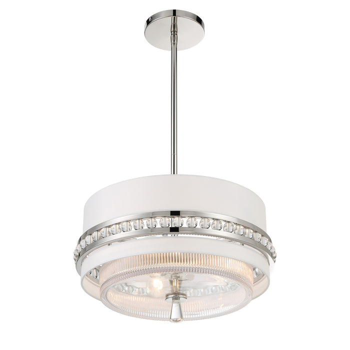 Metropolitan - N7383-613 - Three Light Convertible Semi Flush / Pendant - Sutton by Robin Baron - Polished Nickel
