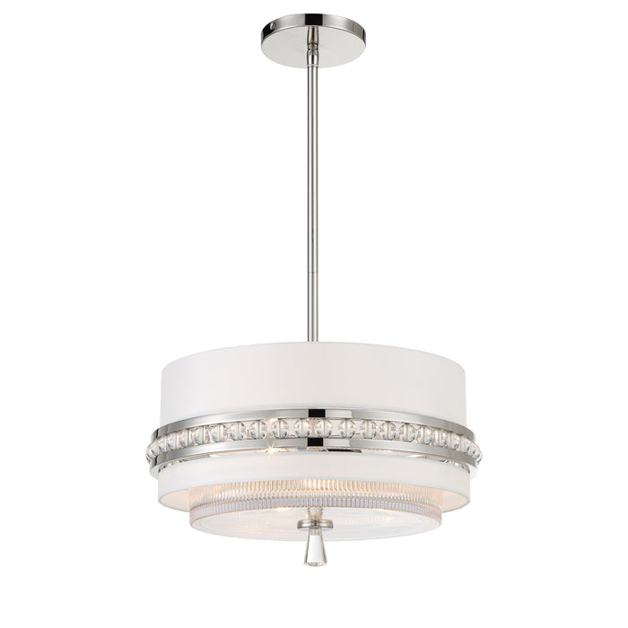 Metropolitan - N7383-613 - Three Light Convertible Semi Flush / Pendant - Sutton by Robin Baron - Polished Nickel