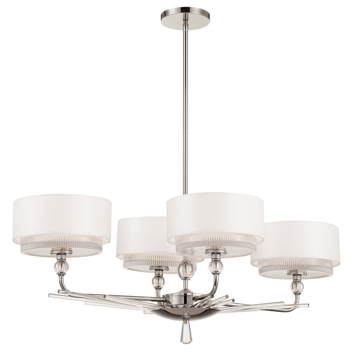 Metropolitan - N7385-613 - Four Light Island Pendant - Sutton by Robin Baron - Polished Nickel