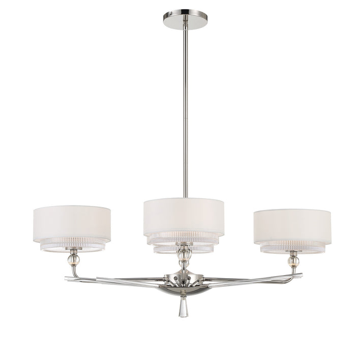 Metropolitan - N7385-613 - Four Light Island Pendant - Sutton by Robin Baron - Polished Nickel