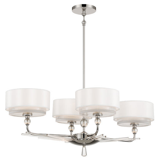 Sutton by Robin Baron Four Light Island Pendant Polished Nickel