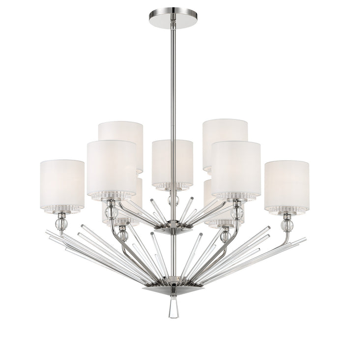 Metropolitan - N7389-613 - Nine Lights Chandelier - Sutton by Robin Baron - Polished Nickel