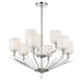 Metropolitan - N7389-613 - Nine Lights Chandelier - Sutton by Robin Baron - Polished Nickel