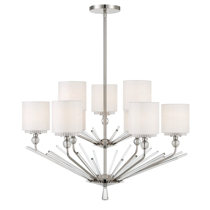 Metropolitan - N7389-613 - Nine Lights Chandelier - Sutton by Robin Baron - Polished Nickel