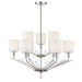 Metropolitan - N7389-613 - Nine Lights Chandelier - Sutton by Robin Baron - Polished Nickel