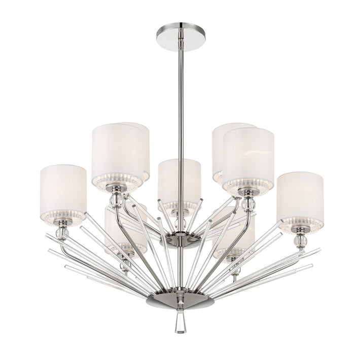 Metropolitan - N7389-613 - Nine Lights Chandelier - Sutton by Robin Baron - Polished Nickel