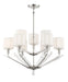 Metropolitan - N7389-613 - Nine Lights Chandelier - Sutton by Robin Baron - Polished Nickel