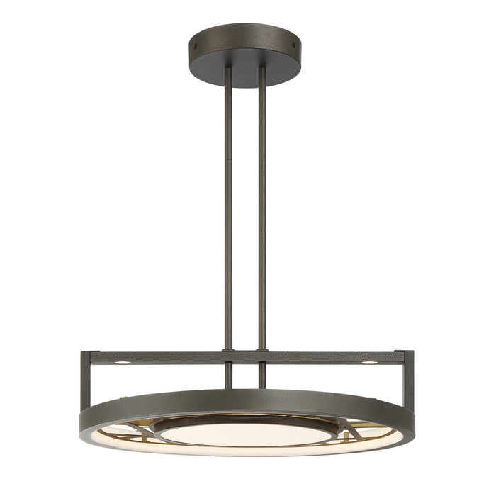 Metropolitan - N7524-716-L - LED Convertible Semi Flush / Pendant - Tribeca by Robin Baron - Smoked Iron And Soft Brass