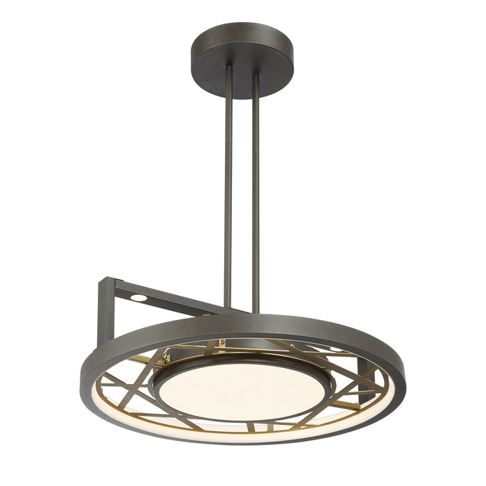 Metropolitan - N7524-716-L - LED Convertible Semi Flush / Pendant - Tribeca by Robin Baron - Smoked Iron And Soft Brass